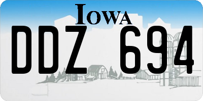 IA license plate DDZ694