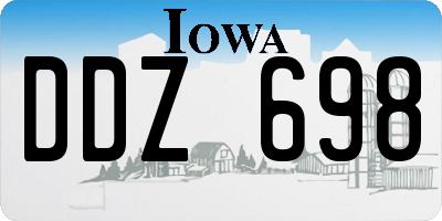 IA license plate DDZ698