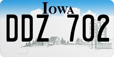 IA license plate DDZ702