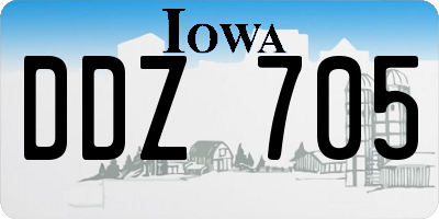 IA license plate DDZ705