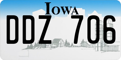 IA license plate DDZ706