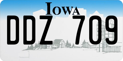 IA license plate DDZ709