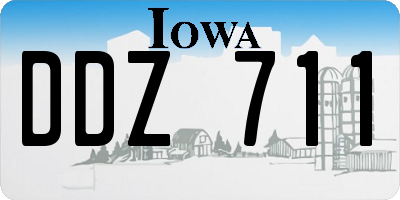 IA license plate DDZ711