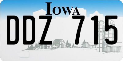 IA license plate DDZ715