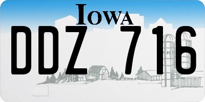 IA license plate DDZ716