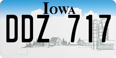 IA license plate DDZ717