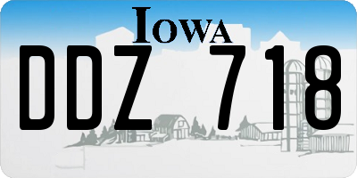 IA license plate DDZ718