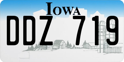 IA license plate DDZ719