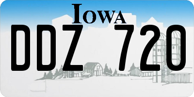 IA license plate DDZ720
