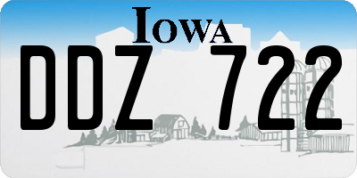 IA license plate DDZ722