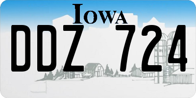 IA license plate DDZ724