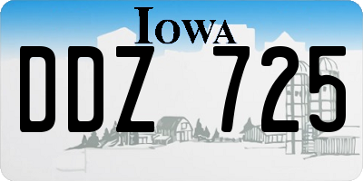 IA license plate DDZ725