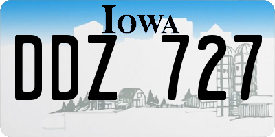 IA license plate DDZ727