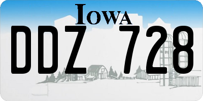 IA license plate DDZ728