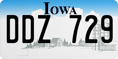 IA license plate DDZ729
