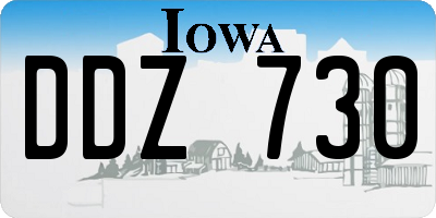 IA license plate DDZ730