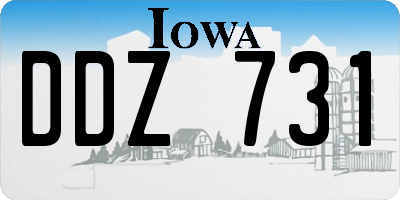 IA license plate DDZ731
