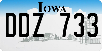 IA license plate DDZ733