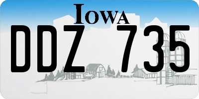 IA license plate DDZ735