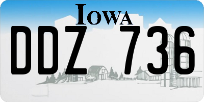 IA license plate DDZ736