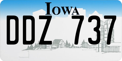 IA license plate DDZ737