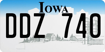 IA license plate DDZ740