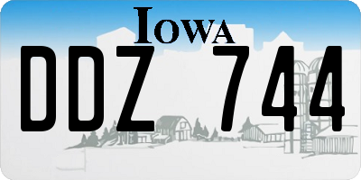 IA license plate DDZ744