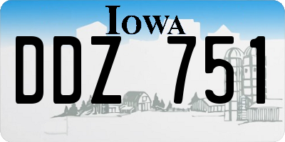 IA license plate DDZ751