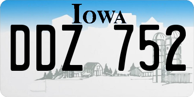IA license plate DDZ752
