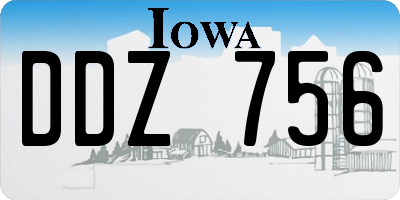 IA license plate DDZ756