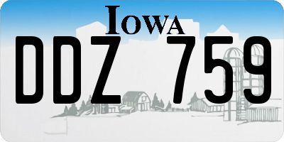 IA license plate DDZ759