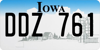 IA license plate DDZ761