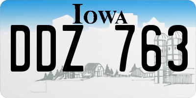 IA license plate DDZ763