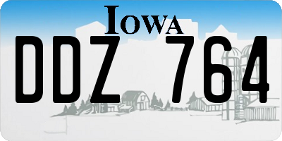 IA license plate DDZ764