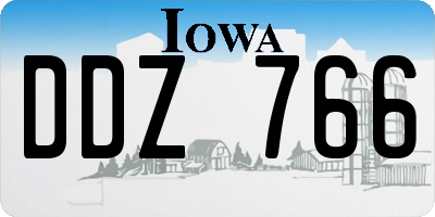 IA license plate DDZ766