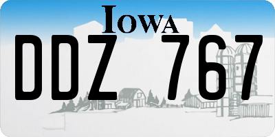 IA license plate DDZ767