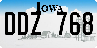 IA license plate DDZ768