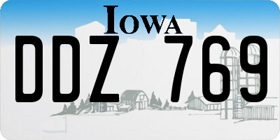 IA license plate DDZ769