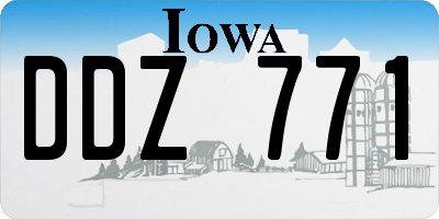 IA license plate DDZ771
