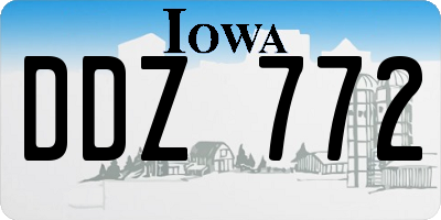 IA license plate DDZ772