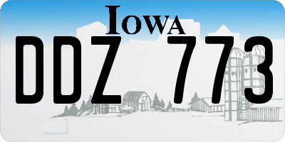 IA license plate DDZ773