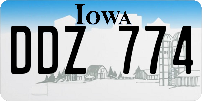 IA license plate DDZ774