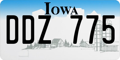 IA license plate DDZ775