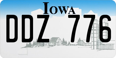 IA license plate DDZ776