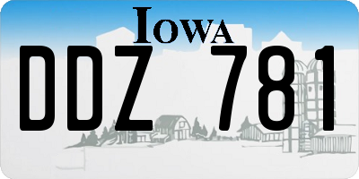 IA license plate DDZ781