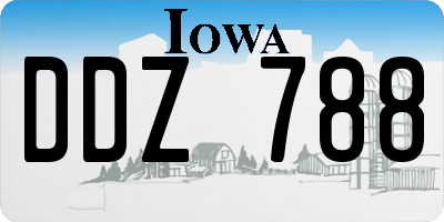 IA license plate DDZ788