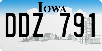 IA license plate DDZ791