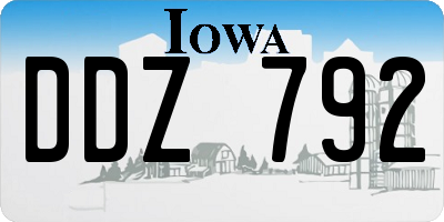 IA license plate DDZ792