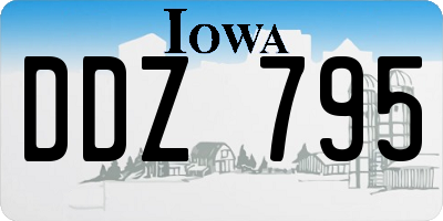 IA license plate DDZ795