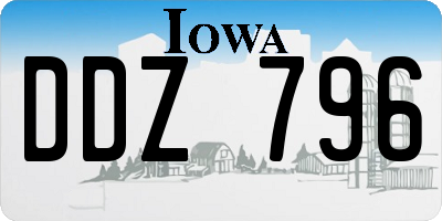 IA license plate DDZ796
